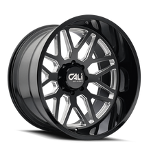 Load image into Gallery viewer, Cast Aluminum Wheels Invader 9115 GB-M 28x12 Milled Gloss Black 8 On 165.1 Bolt Pattern -44 Offset Cali Offroad Wheels