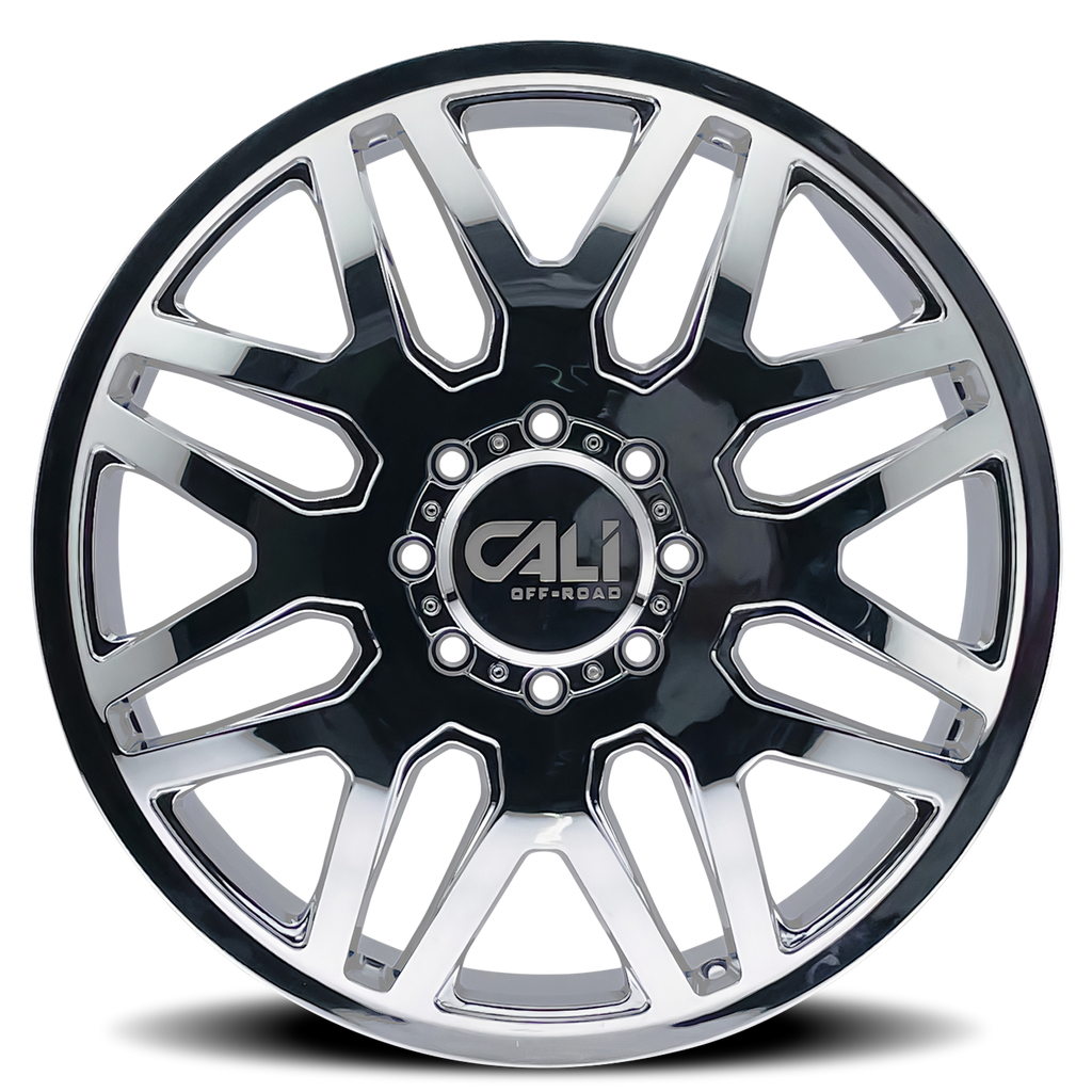 Dually Wheels Invader Dually 9115D CH 22x8.25 Chrome 8 On 200 Bolt Pattern 115 Offset Cali Offroad Wheels