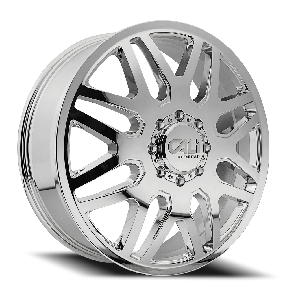 Dually Wheels Invader Dually 9115D CH 22x8.25 Chrome 8 On 210 Bolt Pattern 115 Offset Cali Offroad Wheels
