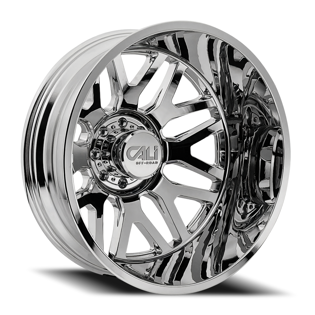 Dually Wheels Invader Dually 9115D CH 22x8.25 Chrome 8 On 165.1 Bolt Pattern -192 Offset Cali Offroad Wheels