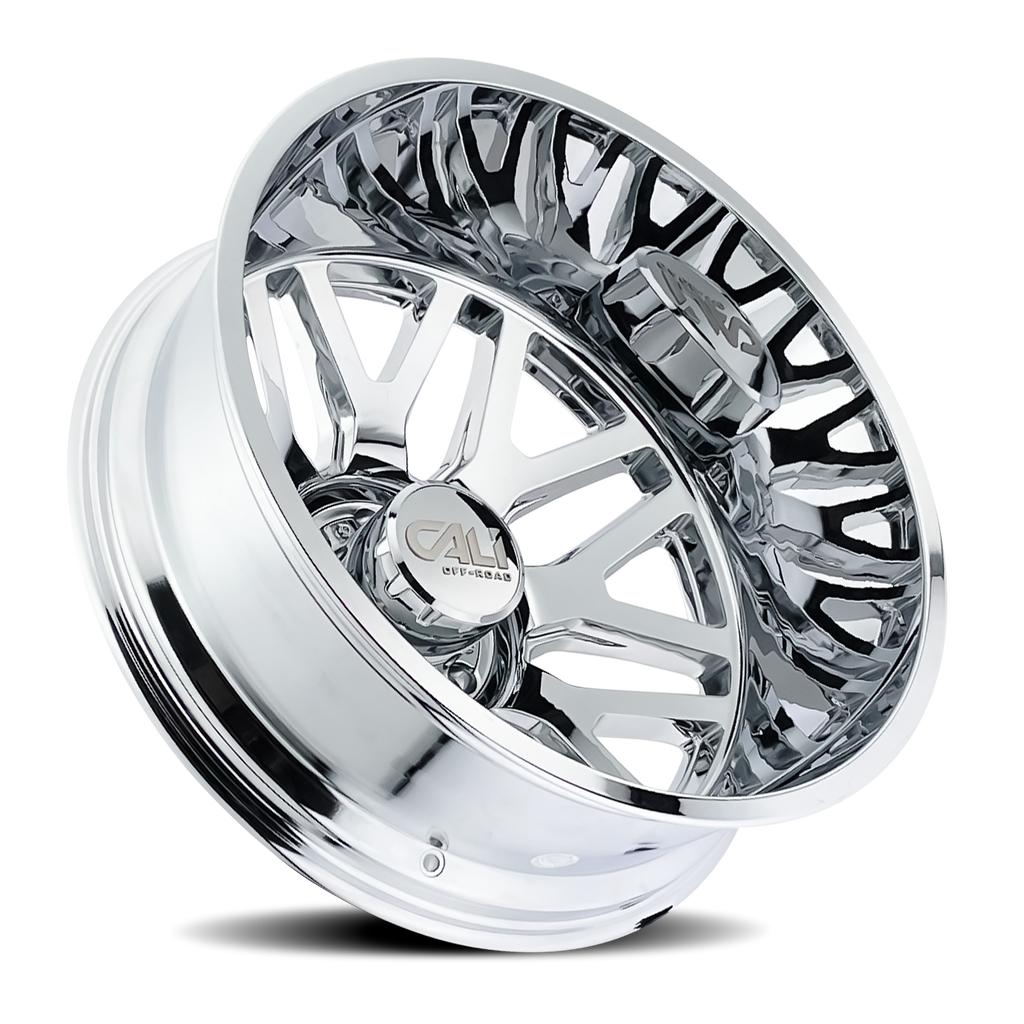 Dually Wheels Invader Dually 9115D CH 22x8.25 Chrome 8 On 165.1 Bolt Pattern -192 Offset Cali Offroad Wheels