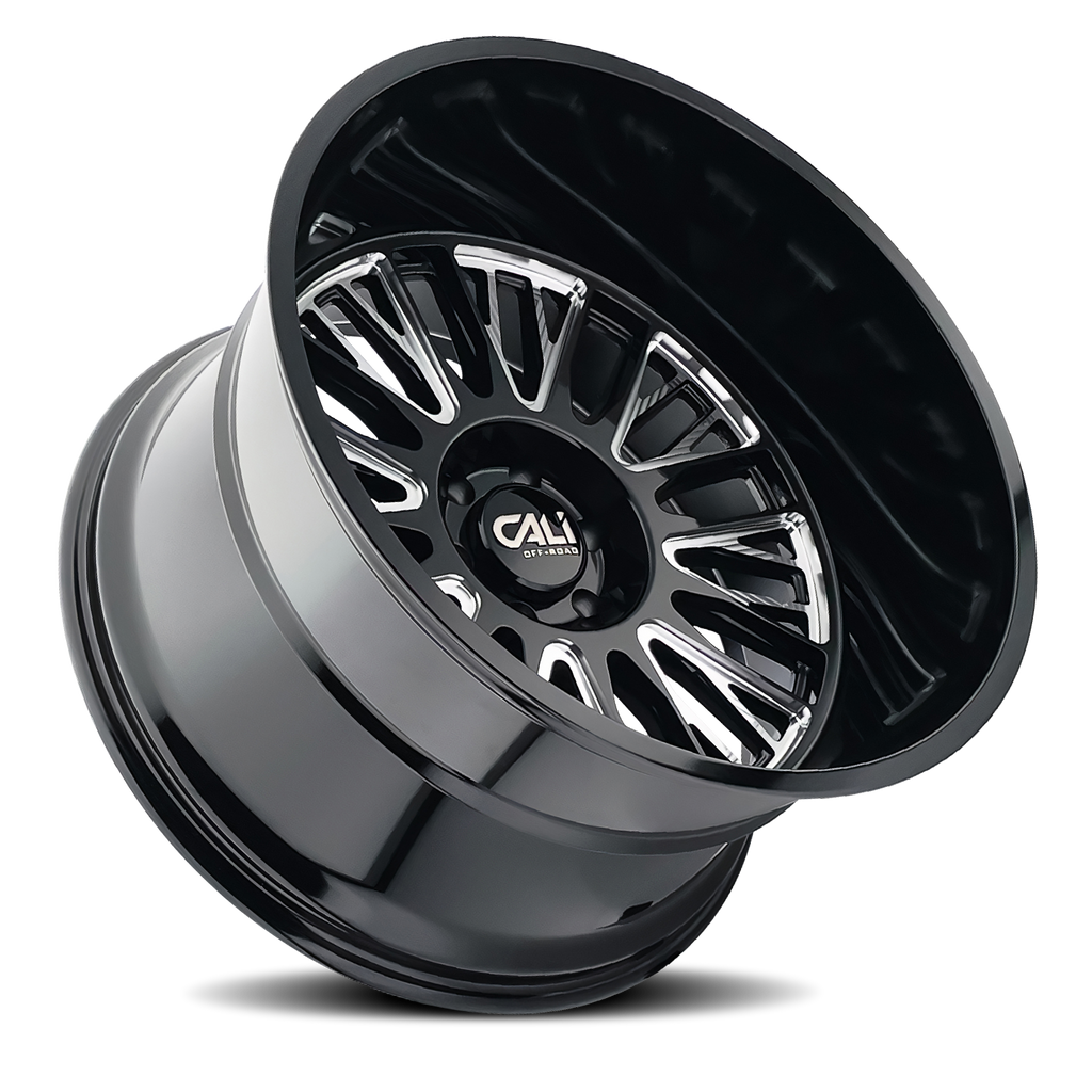 Cast Aluminum Wheels Vertex 9116 BM 20x10 Milled Gloss Black 5 On 127 Bolt Pattern -25 Offset Cali Offroad Wheels