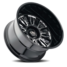 Load image into Gallery viewer, Cast Aluminum Wheels Vertex 9116 BM 20x10 Milled Gloss Black 5 On 127 Bolt Pattern -25 Offset Cali Offroad Wheels