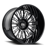 Cast Aluminum Wheels Vertex 9116 BM 22x12 Milled Gloss Black 8 On 165.1 Bolt Pattern -44 Offset Cali Offroad Wheels - Cali Offroad 9116-22281BM