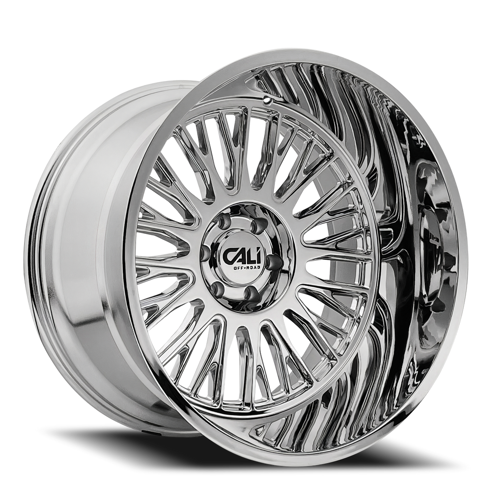 Cast Aluminum Wheels Vertex 9116 CH 22x12 Chrome 6 On 139.7 Bolt Pattern -44 Offset Cali Offroad Wheels