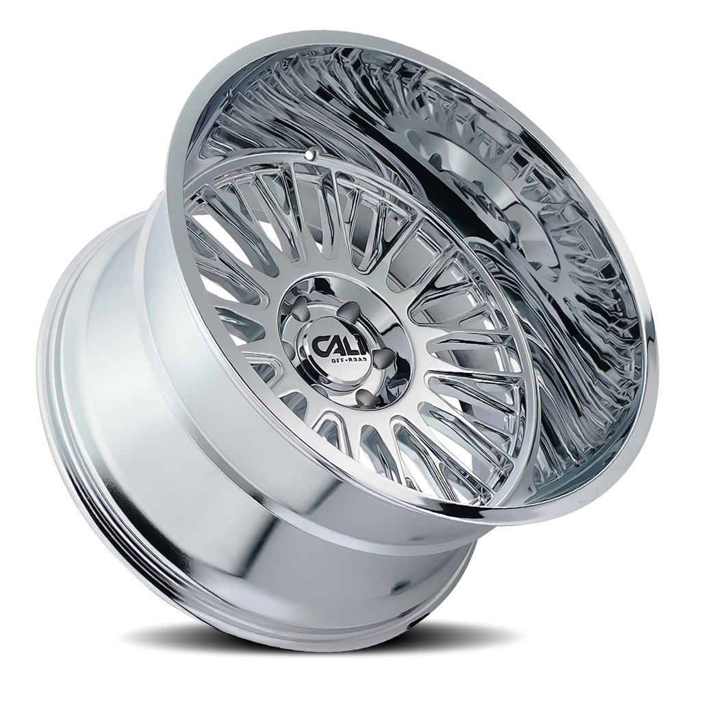 Cast Aluminum Wheels Vertex 9116 CH 22x12 Chrome 6 On 139.7 Bolt Pattern -44 Offset Cali Offroad Wheels