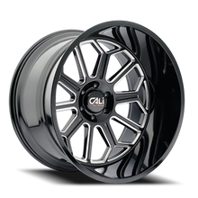 Load image into Gallery viewer, Cast Aluminum Wheels Auburn 9117 BM 22x12 Milled Gloss Black 8 On 165.1 Bolt Pattern -51 Offset Cali Offroad Wheels
