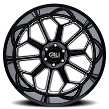 Load image into Gallery viewer, Cast Aluminum Wheels Auburn 9117 BM 22x12 Milled Gloss Black 8 On 165.1 Bolt Pattern -51 Offset Cali Offroad Wheels