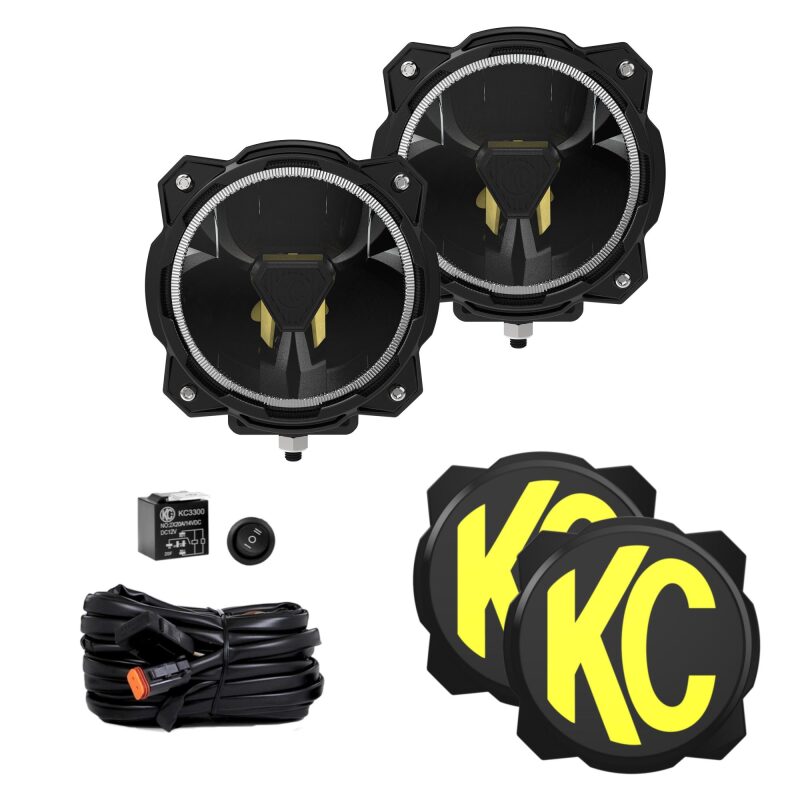 KC HiLiTES Gravity Titan LED 6in. - Pair Pack (Spot Beam) KCL91401