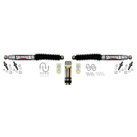 Steering Stabilizer Dual Kit 59-79 F-250/F-350 Silver w/Black Boots Skyjacker
