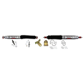 Steering Stabilizer Dual Kit Silver w/Black Boots 77-86 Chevrolet K30 77-78 GMC K35 79-86 GMC K3500 87 Chevrolet V30 87 GMC V3500 Skyjacker