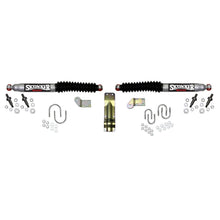 Load image into Gallery viewer, Steering Stabilizer Dual Kit For Use w/3 3/4 Inch Axle Tube Silver w/Black Boots Skyjacker