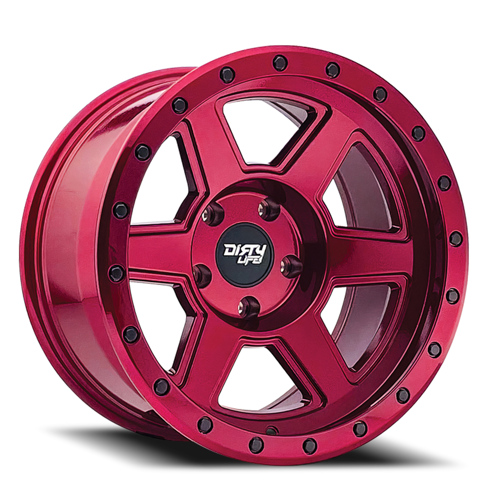 Dirty Life Race Wheels Compound 9315 Gloss Crimson Candy Red 17X9 6-139.7 -12Mm 106Mm