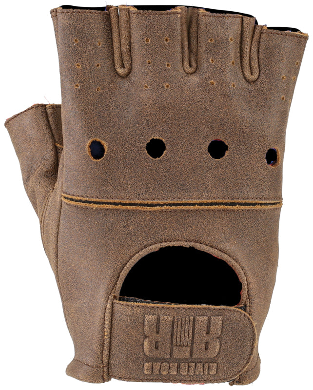 Kuryakyn Leather By River Road Buster Vintage Shorty Gloves Black - 2XL KUR094464