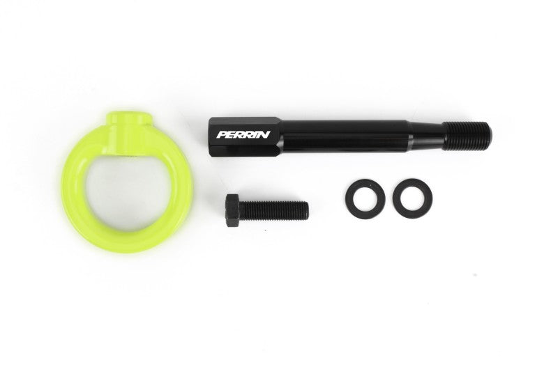 PERRIN 18-21 Subaru WRX & STI / 13-25 BRZ / 17-20 Toyota 86 Tow Hook Kit (Front) - Neon Yellow PERPSP-BDY-235NY