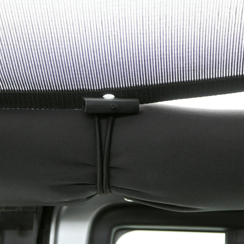 Cloak Extended Mesh Top 07-18 Wrangler JK 4 DR Black Smittybilt