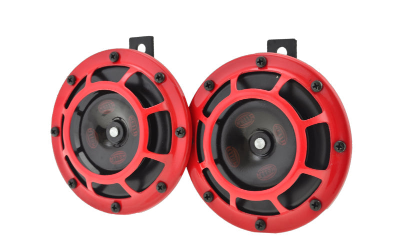 Hella Supertone Horn Kit 12V 300/500HZ Red (003399803 = 003399801) HELLA003399801