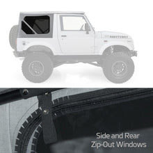 Load image into Gallery viewer, Soft Top 86-94 Suzuki Samurai OEM Replacement W/Zip Out Windows White Smittybilt