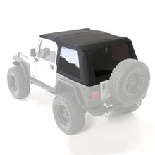 Load image into Gallery viewer, Bowless Soft Top Combo 97-06 Wrangler TJ OEM Replacement W/Tinted Windows Black Diamond Smittybilt