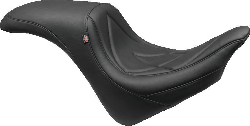 Mustang 06-17 Harley Softail Wide Tire (200mm) Wide Touring Recessed Passenger Seat w/Studs - Black