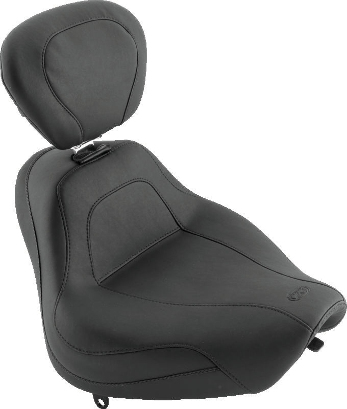 Mustang 18-21 Harley Fat Bob Wide Tripper Solo Seat Diamond Stitch - Brown