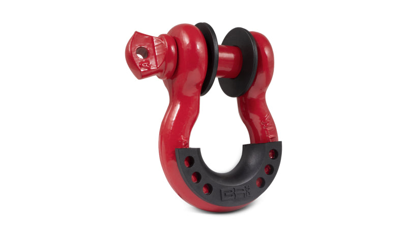 Body Armor 4x4 3/4in Red D-Ring with Black Isolators Single BOD3204