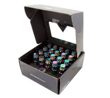Load image into Gallery viewer, NRG 700 Series M12 X 1.5 Steel Lug Nut w/Dust Cap Cover Set 21 Pc w/Locks &amp; Lock Socket - Neochrome NRGLN-LS700MC-21