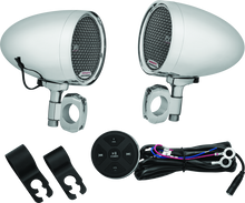 Load image into Gallery viewer, Kuryakyn Road Thunder Speaker Pods Bluetooth Audio Controller Chrome KUR2712