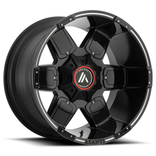 AB811 20X10 8X180 S-BLK MILL/ACC -24MM - Asanti AB811-20108824NBM GKTN_AB811-20108824NBM