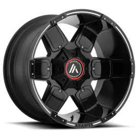 AB811 20X10 8X180 S-BLK MILL/ACC -24MM - Asanti AB811-20108824NBM GKTN_AB811-20108824NBM