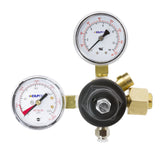 Dedenbear CO2 BOTTLE REGULATOR ONLY; ADJUSTABLE; DUAL GAUGES
