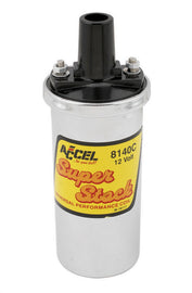 ACCEL Ignition Coil - Chrome - 42000v 1.4 ohm primary - Points - up to 6500 RPM  -  ACCEL 8140C
