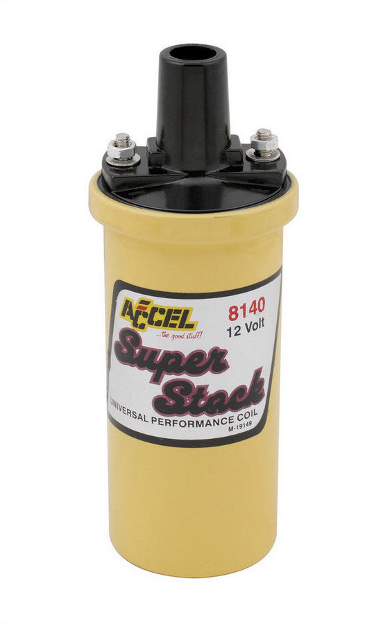 ACCEL Ignition Coil - Yellow - 42000v 1.4 ohm primary - Points - up to 6500 RPM  -  ACCEL 8140