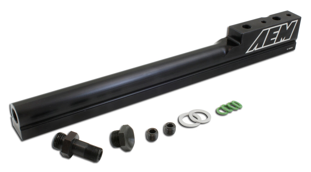 High Volume Fuel Rail Black - AEM EV 25-100BK