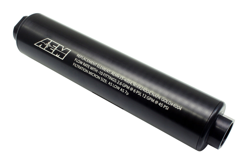 Universal High Volume Fu el Filter. Inlet: -10AN - AEM EV 25-201BK
