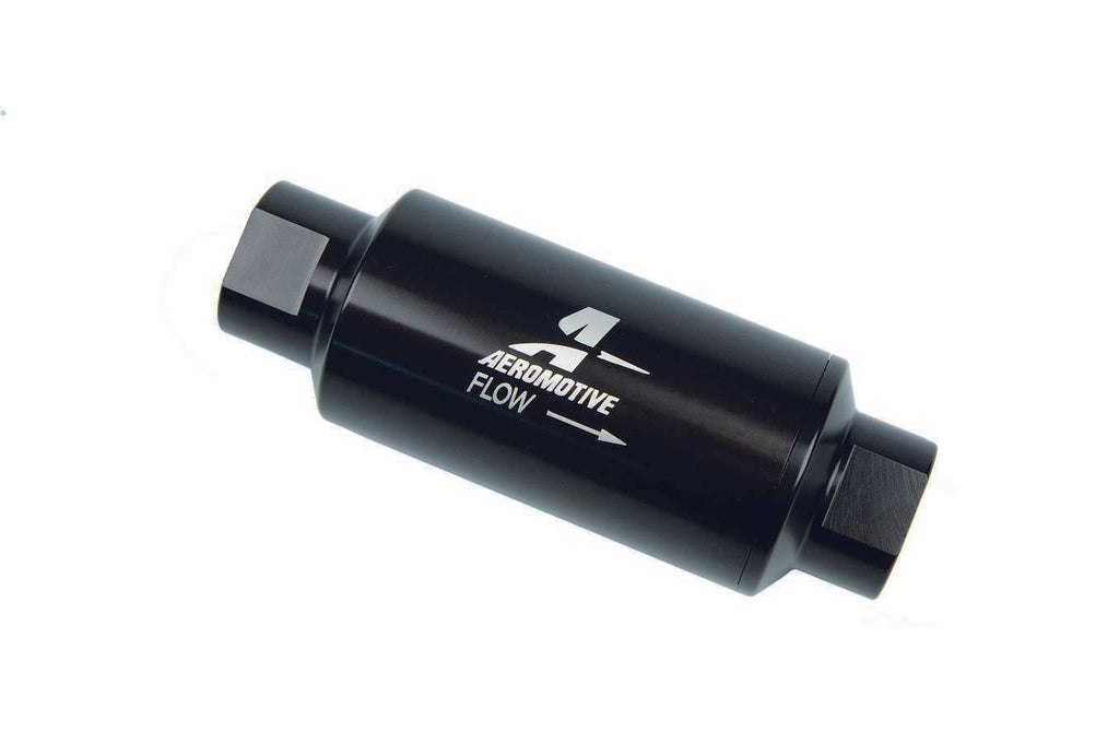 Inline Fuel Filter - 100 Micron- Black - Aeromotive Fuel System 12324