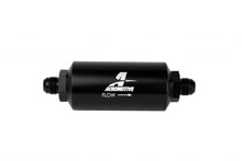 Load image into Gallery viewer, 6an Inline Fuel Filter 10 Micron 2in OD Black - Aeromotive Fuel System 12345