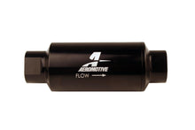 Load image into Gallery viewer, Aeromotive Fuel System Filter, In-Line, 10-m Microglass Element, ORB-10 Port, Bright-Dip Black, 2" OD.