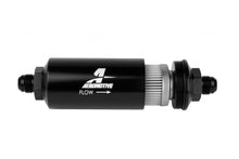 Load image into Gallery viewer, 8an Inline Fuel Filter 100 Micron 2in OD Black - Aeromotive Fuel System 12379