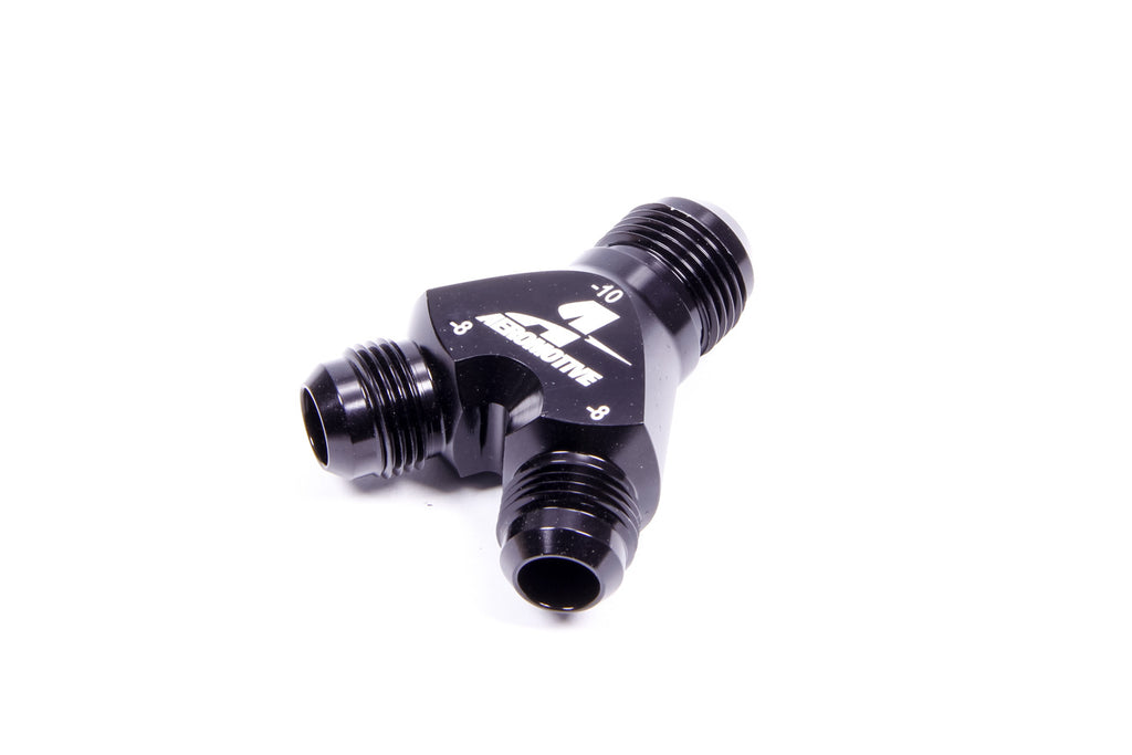 Y-Block Fitting - 10an to 2 x -8an - Aeromotive Fuel System 15675