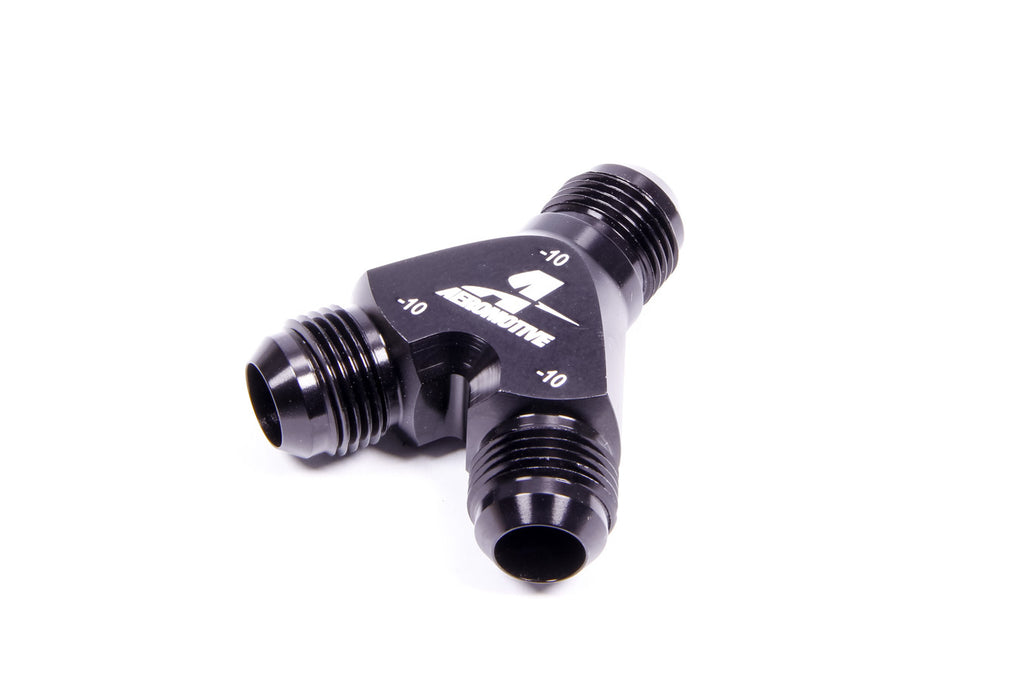 Y-Block Fitting - 10an to 2 x -10an - Aeromotive Fuel System 15676