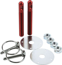 Load image into Gallery viewer, Allstar Performance Alum Hood Pin Kit 1/2in with 1/4in Clips Red