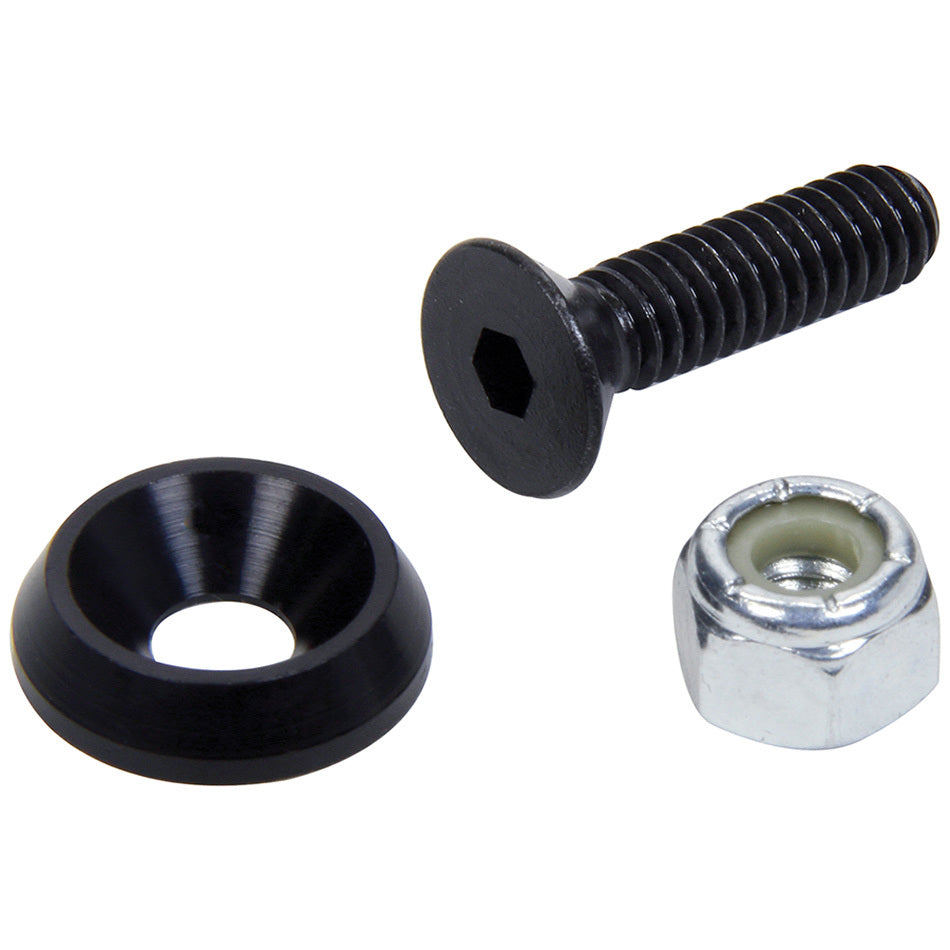 Allstar Performance Countersunk Bolts 1/4in w/ 3/4in Washer Blk 10pk