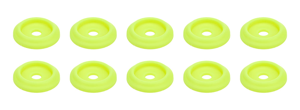Body Bolt Washer Plastic Fluorescent Yellow 10pk - Allstar Performance ALL18853