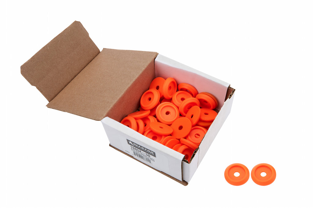 Body Bolt Washer Plastic Fluorescent Orange 50pk - Allstar Performance ALL18854-50
