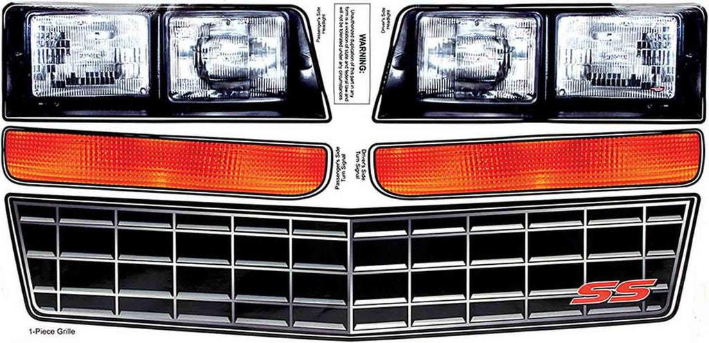 M/C SS Nose Decal Kit Stock Grille 1983-88 - Allstar Performance ALL23014