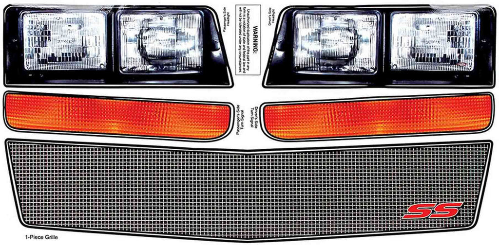 M/C SS Nose Decal Kit Mesh Grille 1983-88 - Allstar Performance ALL23038
