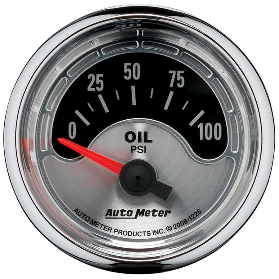 AutoMeter GAUGE; OIL PRESS; 2 1/16in.; 100PSI; ELEC; AMERICAN MUSCLE