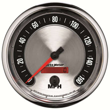 Load image into Gallery viewer, AutoMeter GAUGE; SPEEDOMETER; 5in.; 160MPH; ELEC. PROGRAMMABLE; AMERICAN MUSCLE