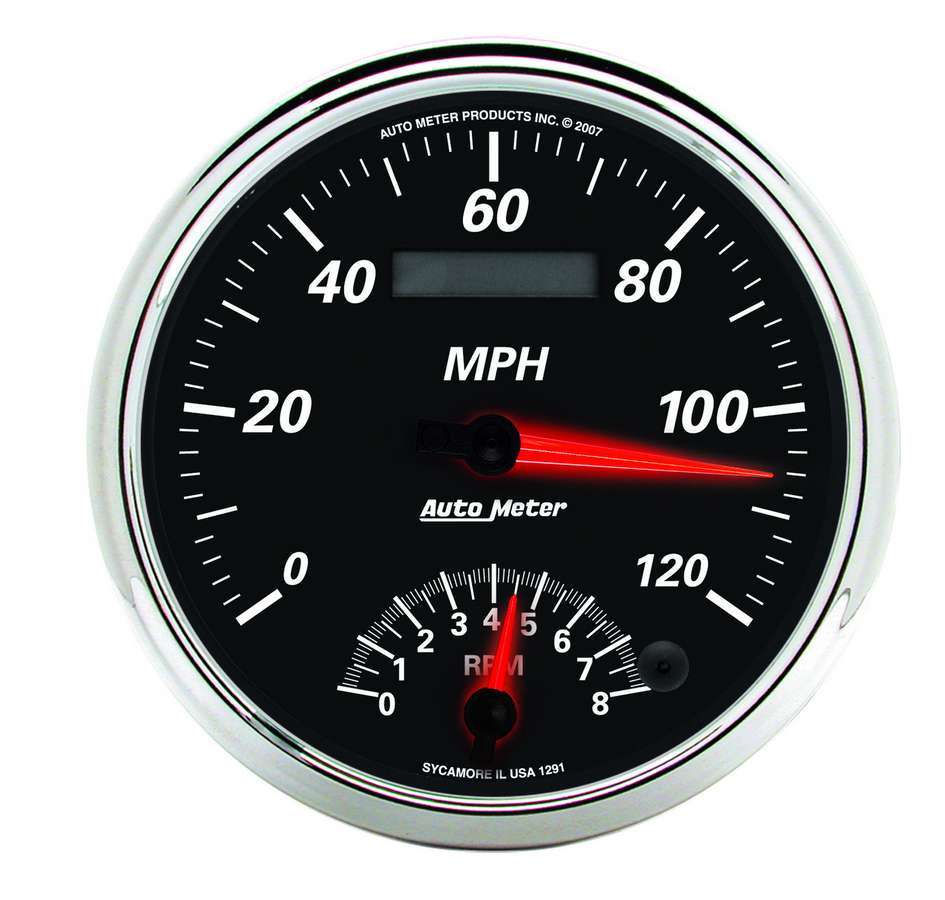 5in Tach/Speedo Gauge 120 MPH 8000 RPM - AutoMeter 1291